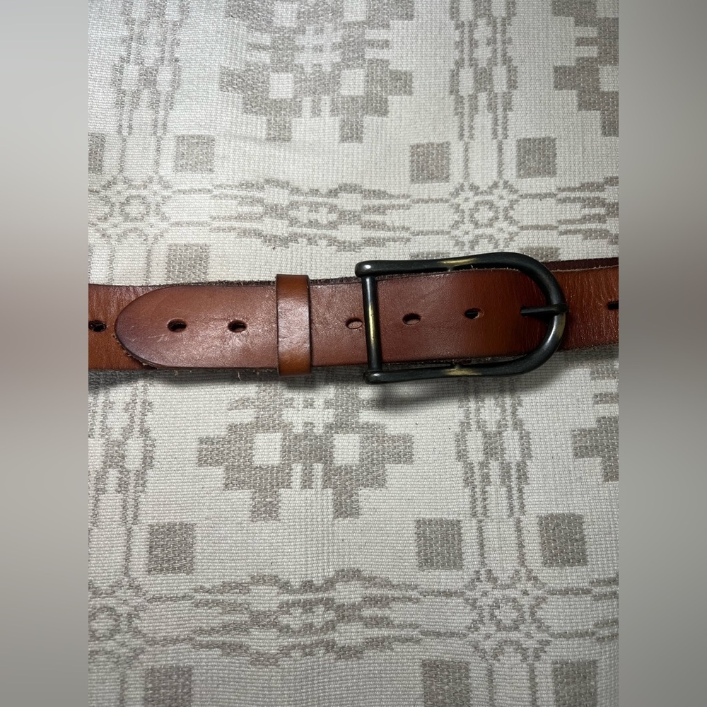 Wilfred Aritzia Leather Belt Size S Cognac Brown Minimalist Classic - Picture 3 of 6